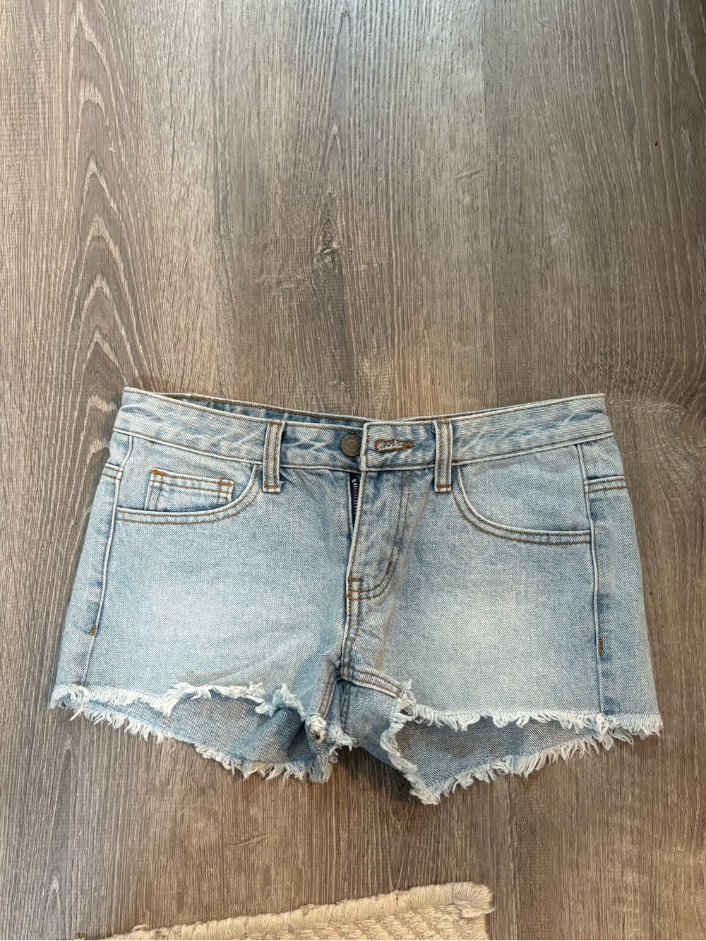 Brandy Melville Light Wash Low rise Denim Cutoff Shorts
